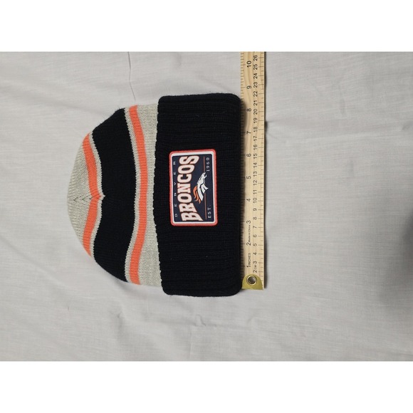 NFL Other - Denver Broncos Hat Cap Knit Beanie Mens One Size Black Gray Orange NFL Football